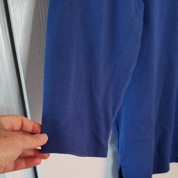 Draper's & Damon's Blue Cowl Neck Top - Picture 4 of 6